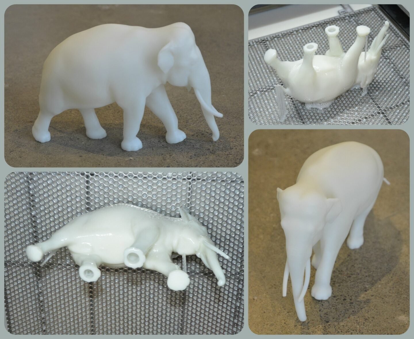 SLA 3D printed mini elephant